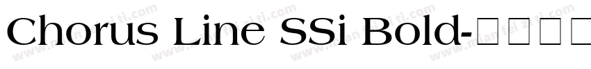 Chorus Line SSi Bold字体转换